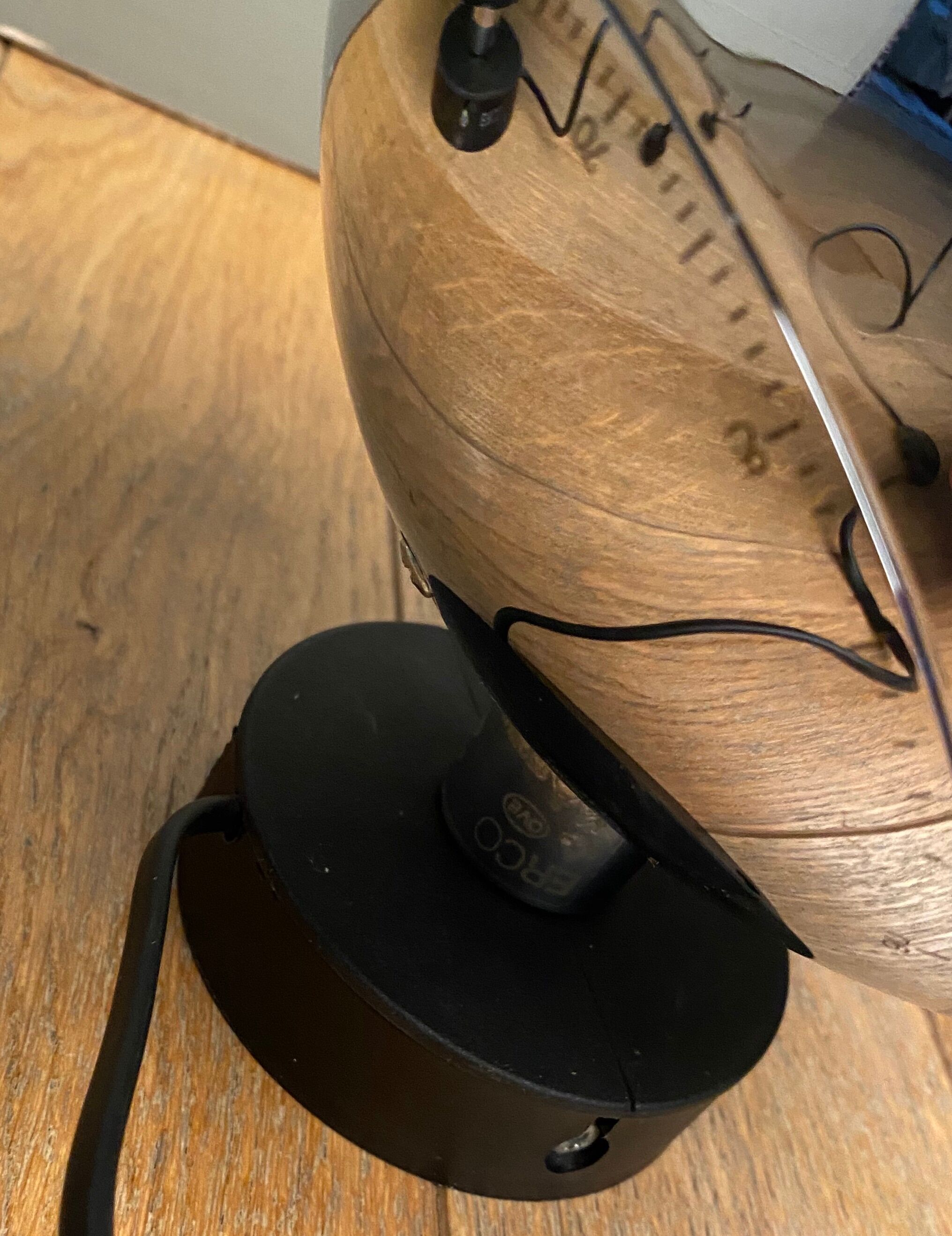 Pair of spherical table lamps circa 1970