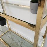 Shelf vintage brass gilded design 1970
