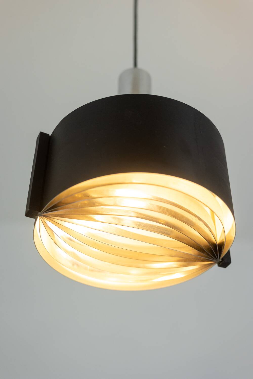Black lacquered and chrome metal suspension. 1960s.