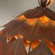 1970s metal chandelier Hans Kogl leaf patterns