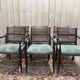 Suite de 6 fauteuils anglais en cannage