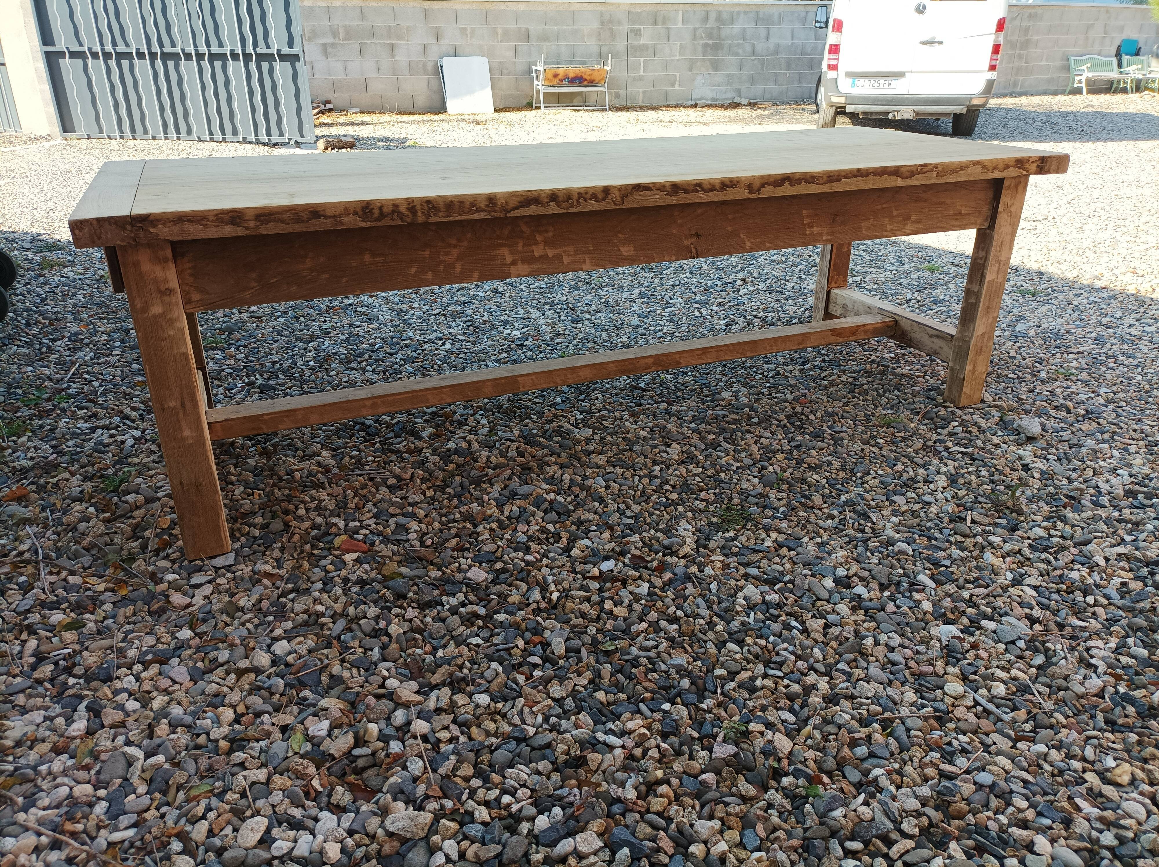 Solid oak farmhouse table