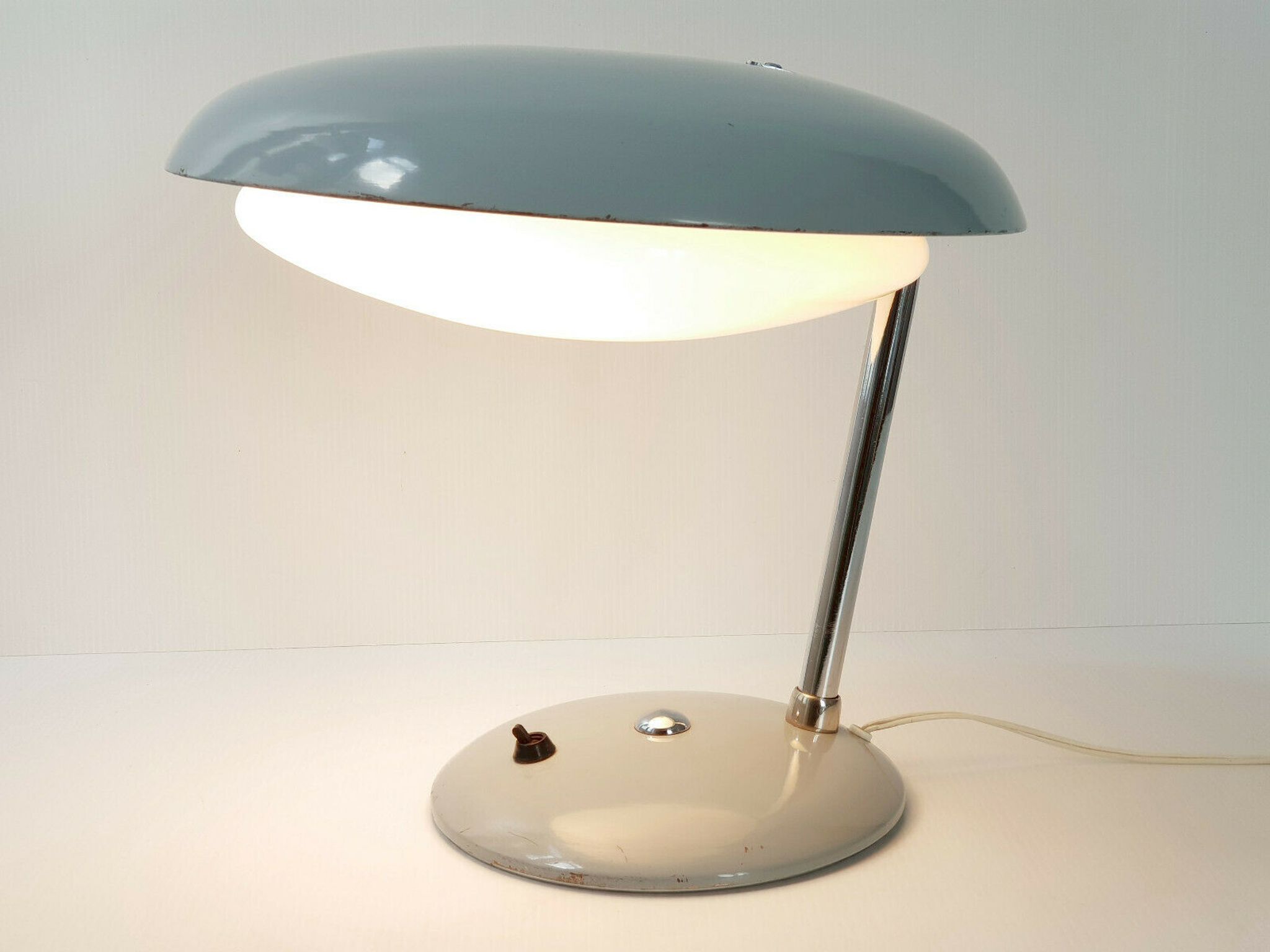 Vintage lamp 1950 Elra metal and glass