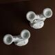 Two White Biscuit Porcelain Candleholders, Vintage Ceramic Candlesticks, Italy 1930s – Elegant Rococo-Style Decor