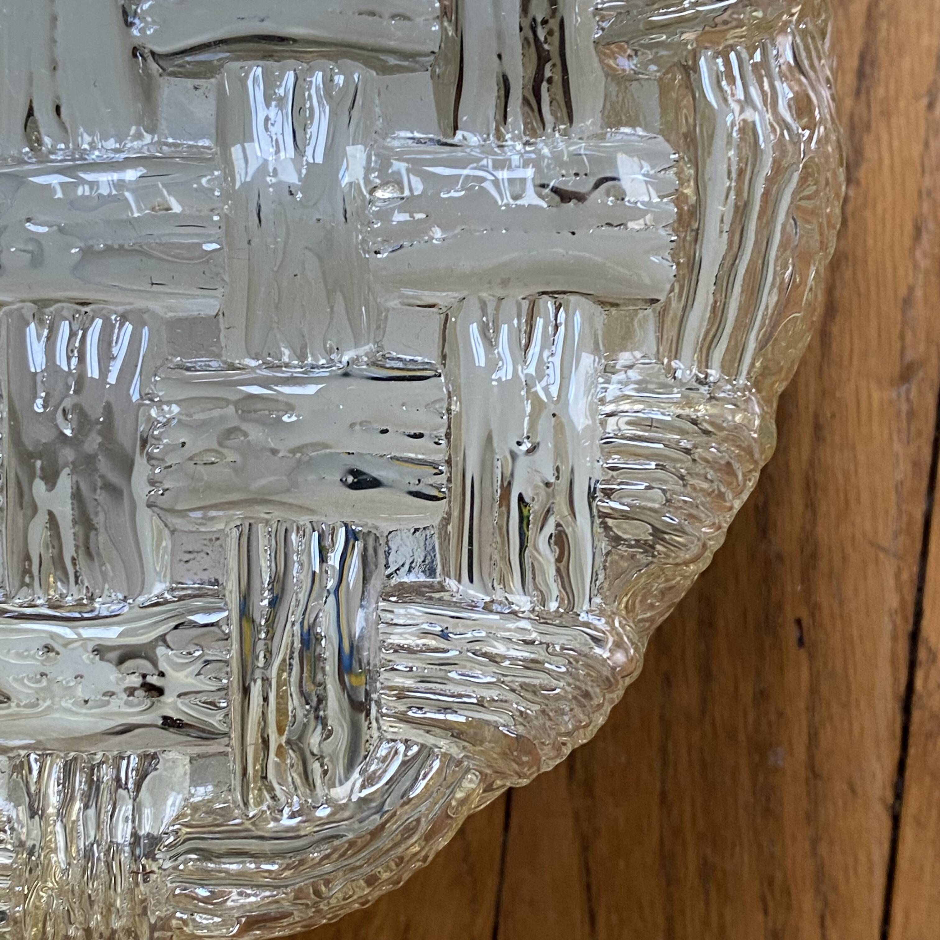 Vintage glass wall sconce, round ceiling light, 20 cm