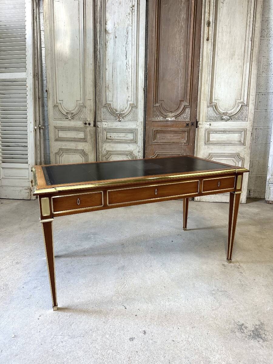 Directoire style flat desk in cherry wood, 20th century.