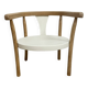 Fauteuil enfant type Baumann bois & blanc
