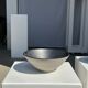 Duo of gray Indonesian ceramic bowls or salad bowls