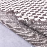 9x10 Checkered Brown White Moroccan Rug, 268x298Cm