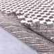 9x10 Checkered Brown White Moroccan Rug, 268x298Cm