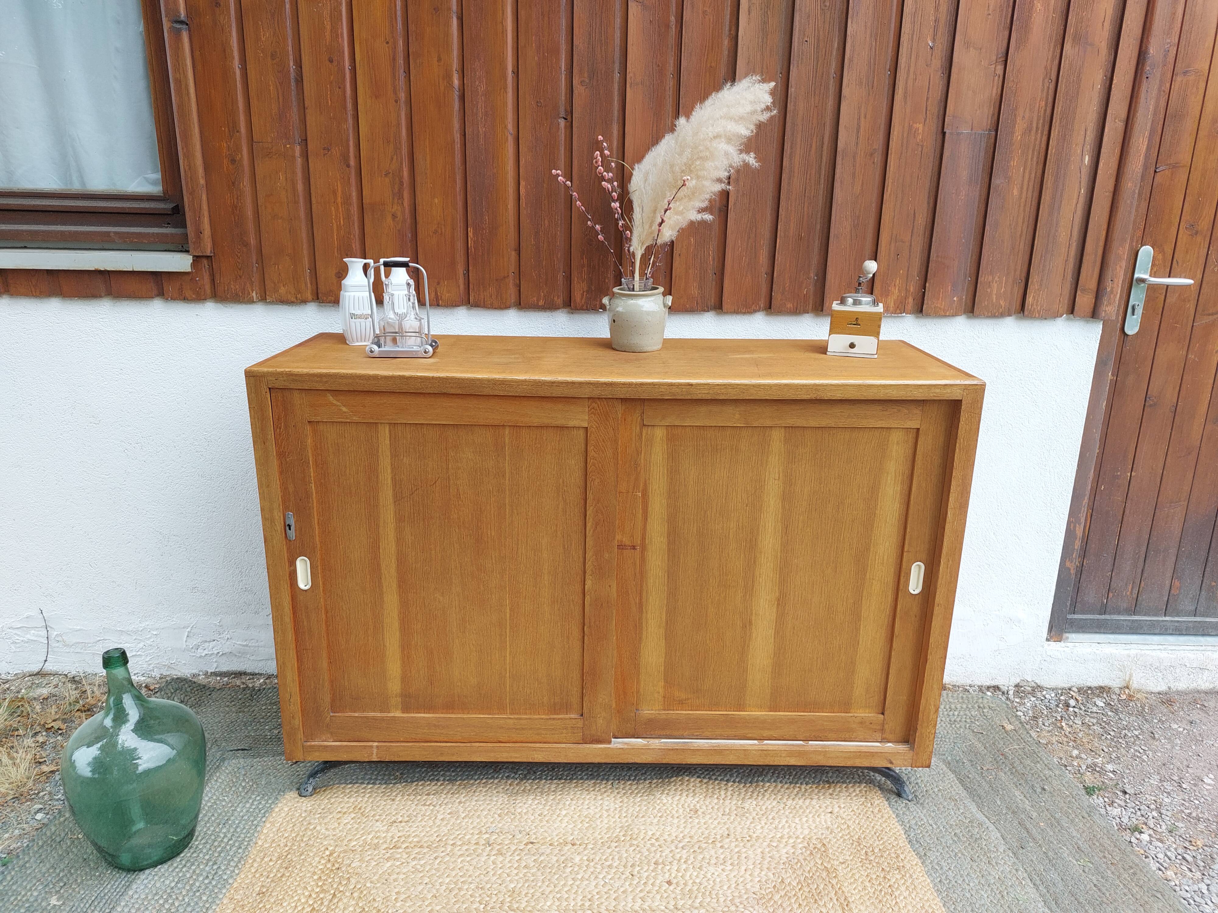 Sideboard, sliding doors, 1970s vintage