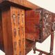 Castilian console table in carved walnut, early 20th century.