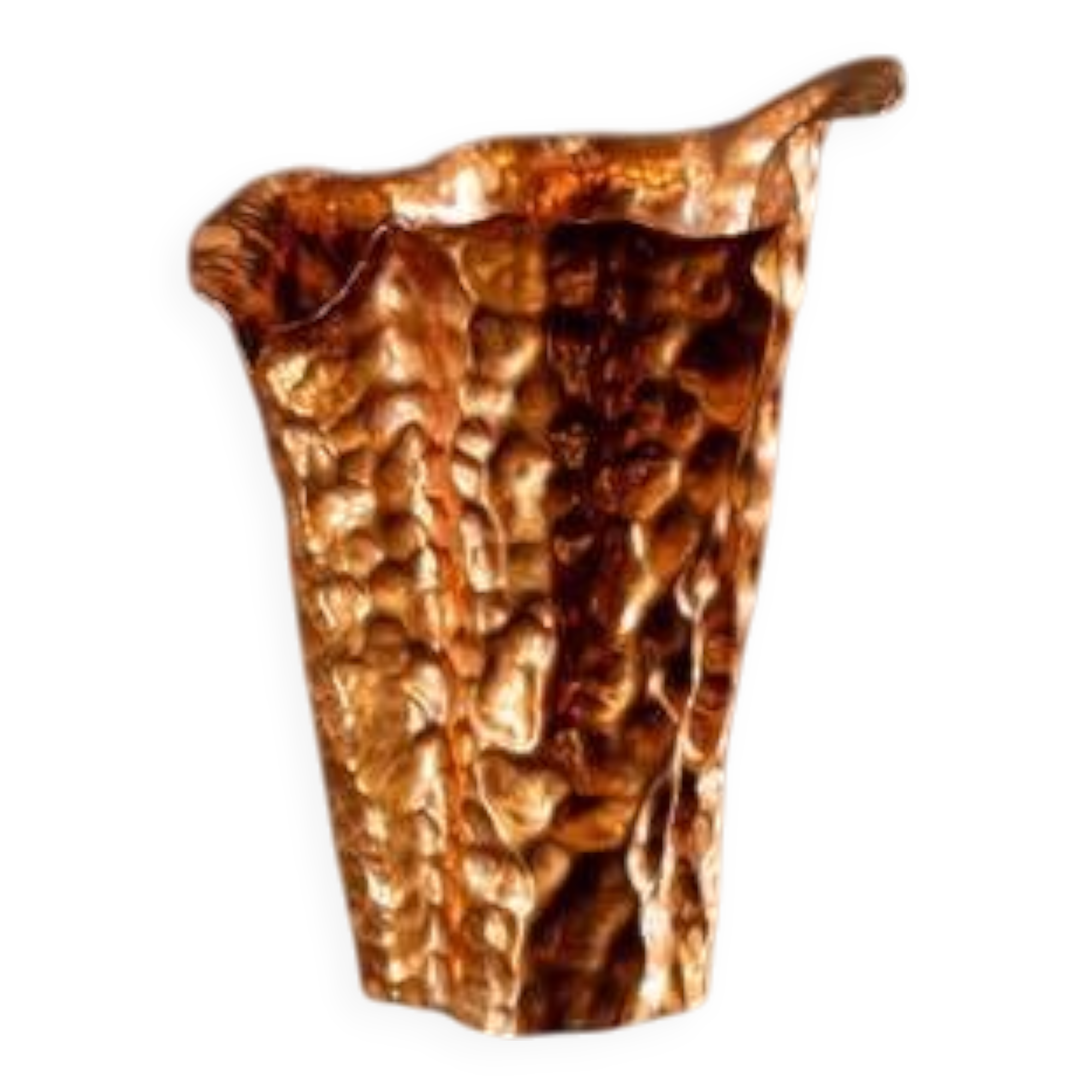 Angelo Bragalini, Mid-century copper vase, Bologna Italy 1960s