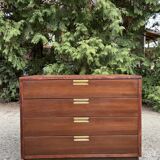 Mid-century scandinavian style chest of drawers dresser with plinth base, 1970s