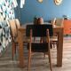 Set de 5 chaises aux pieds compas scandinave vintage 1960