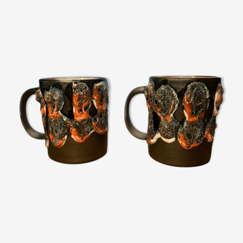 Ensemble de 2 mugs xxl-fat lava-années 60