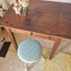 Small antique farmhouse table in wood – vintage rustic desk