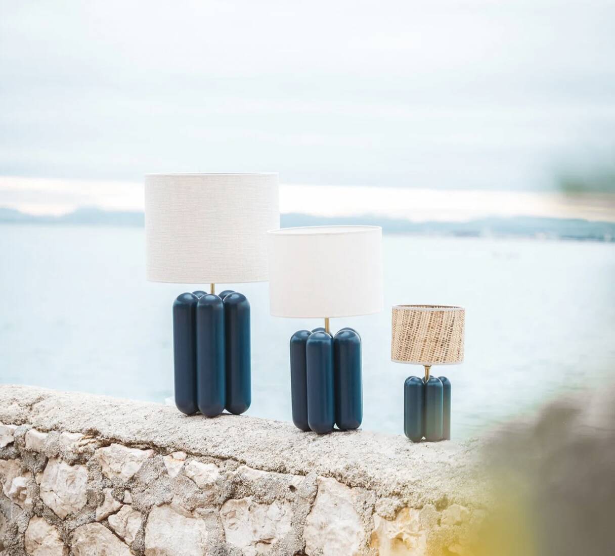 Grande lampe charlotte - Bleu nuit