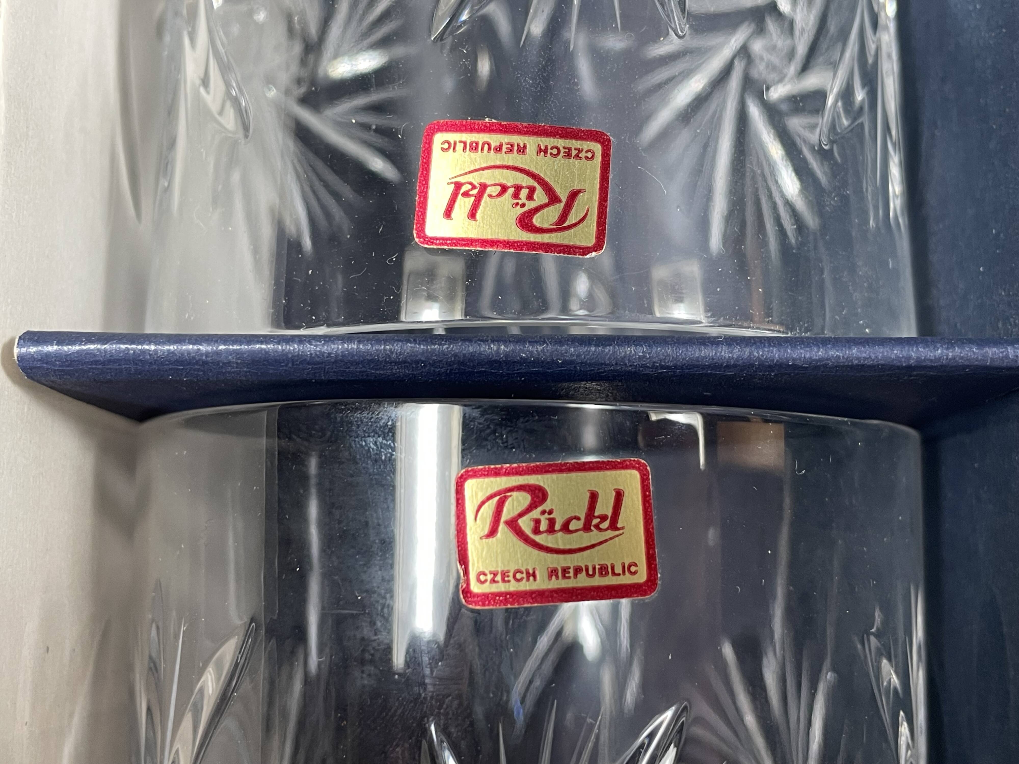 Set of 6 Charles Rückl Crystal Whisky Glasses