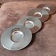 Set of 4 metal coasters or cup holders