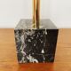 Gilded  italian Hollywood Regency bay leaf table lamp by Sergio Terzani