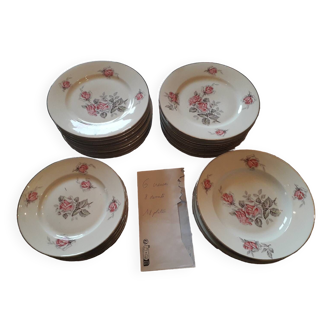 Porcelain set with roses