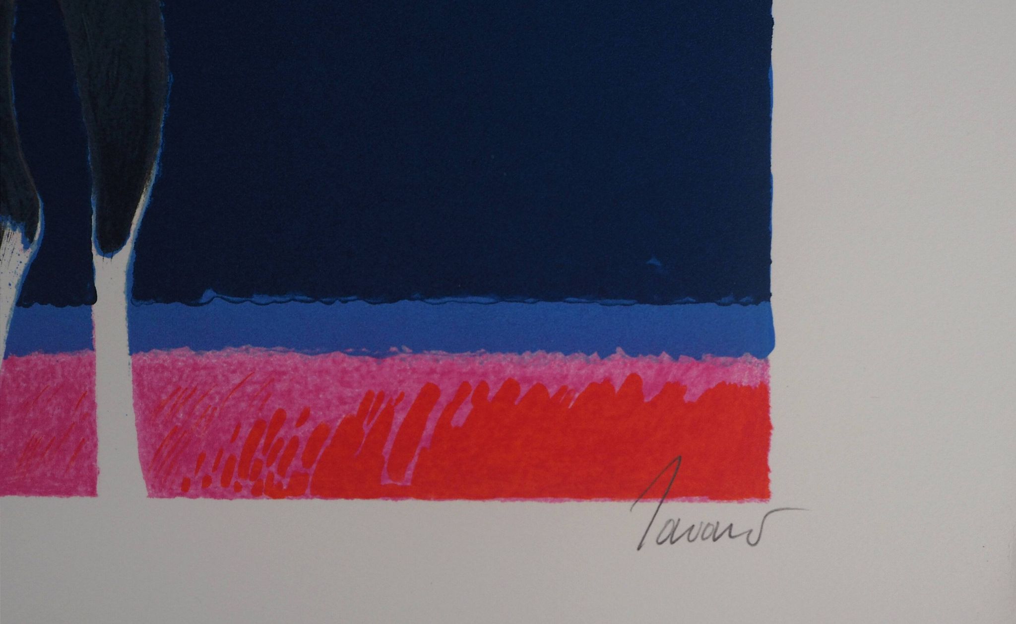 Albert zavaro :  le trio de cavaliers - lithographie originale signée