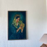 Orientalist painting on cardboard