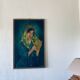 Orientalist painting on cardboard