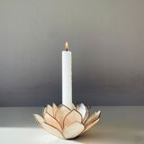 Fleur de lotus nacre et laiton