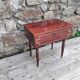 Vintage bedside table - varnished wood - tilting door - 1960s