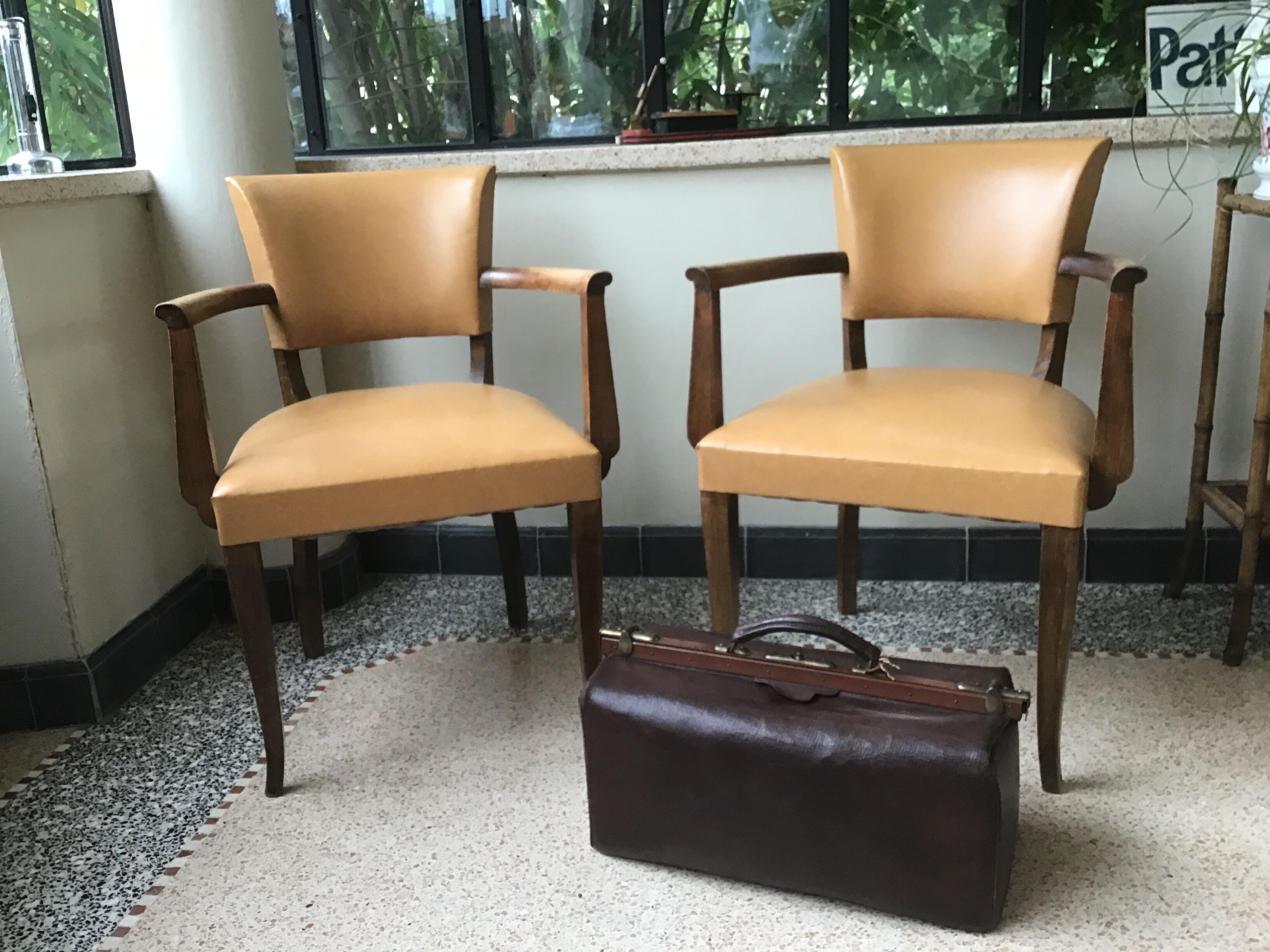 Pair of bridge chairs