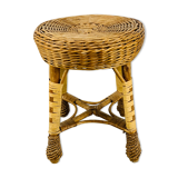 Rattan stool 60s wicker