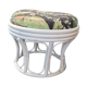 White rattan stool