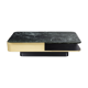 Coffee table lounge marble green brass wide