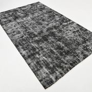 Black gray tones anatolian handmade vintage rug 260x158cm