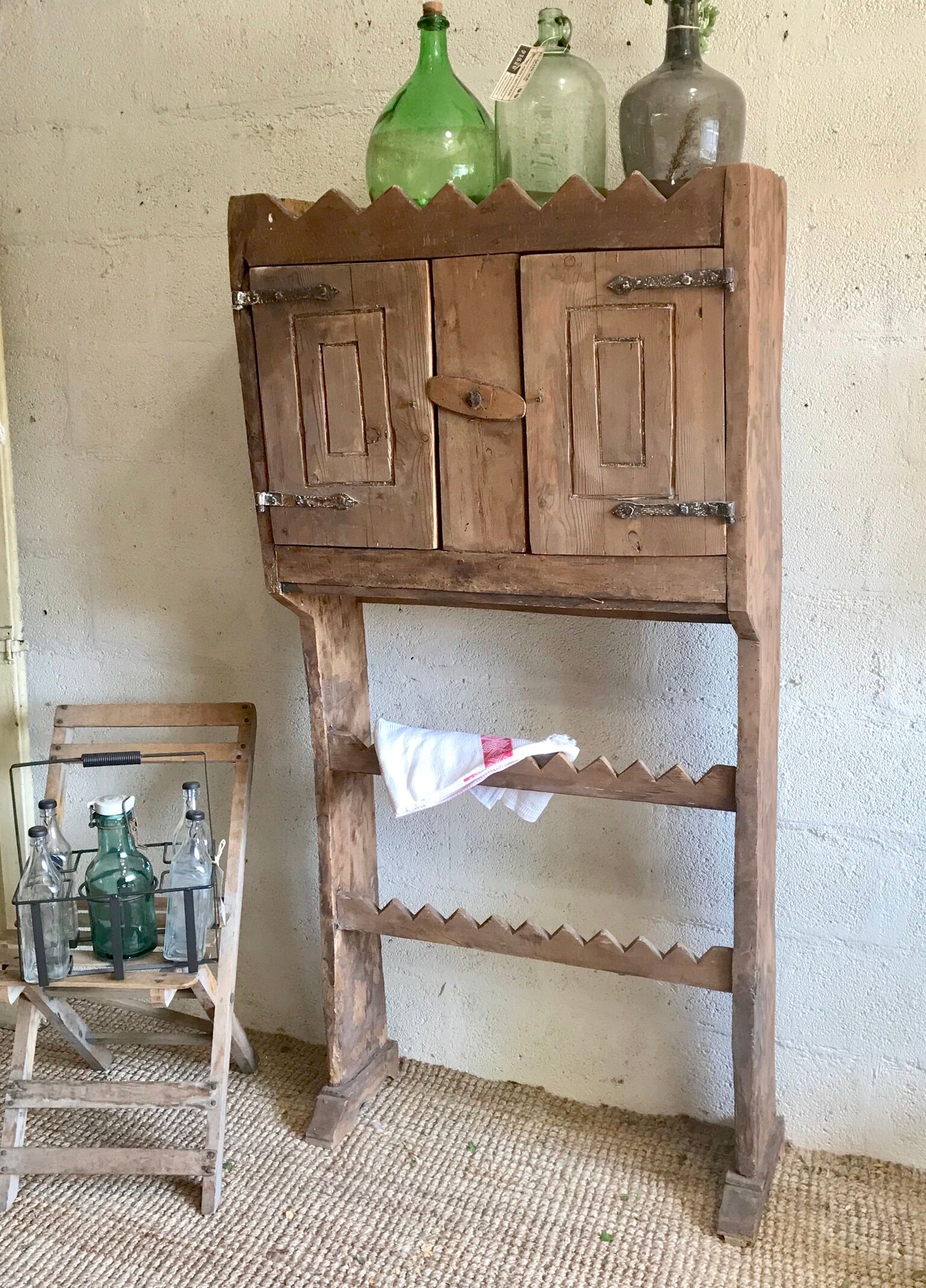Craftsman-made raw wood buffet