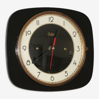 Horloge murale ODO formica noir