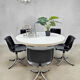 Midcentury dining office set Tecno 'Modus' chairs