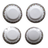 1 set of 4 Limoges ceramic plates from the 1950s
