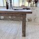 XL farmhouse table in solid oak, brutalist style, 20th century.