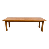 XL brutalist dining table in solid oak