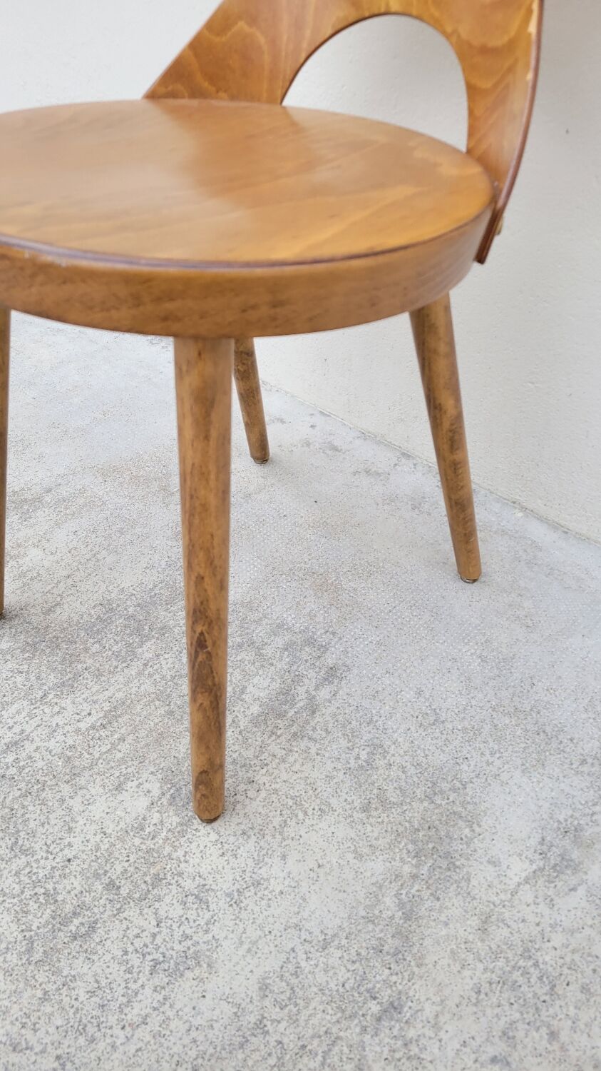 Chaise de bistrot baumann modèle Trèfle 1950