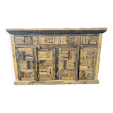 Patchwork wood sideboard
