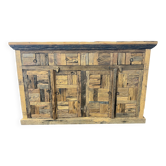 Buffet en patchwokrd de bois