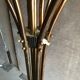 Lunel 1950 brass lamp and glass rings faceted 10 fires