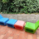 2 armchairs and 2 ottomans by Wiel Arets for Quinze & Milan vintage