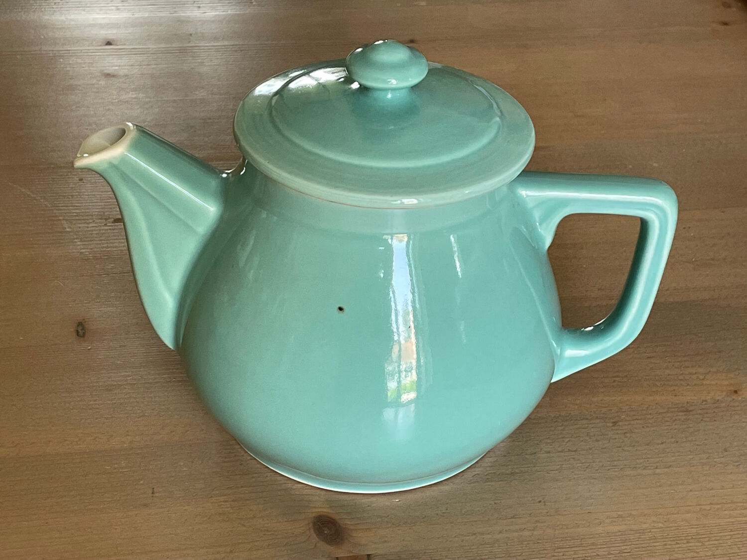 Vintage green ceramic coffee maker