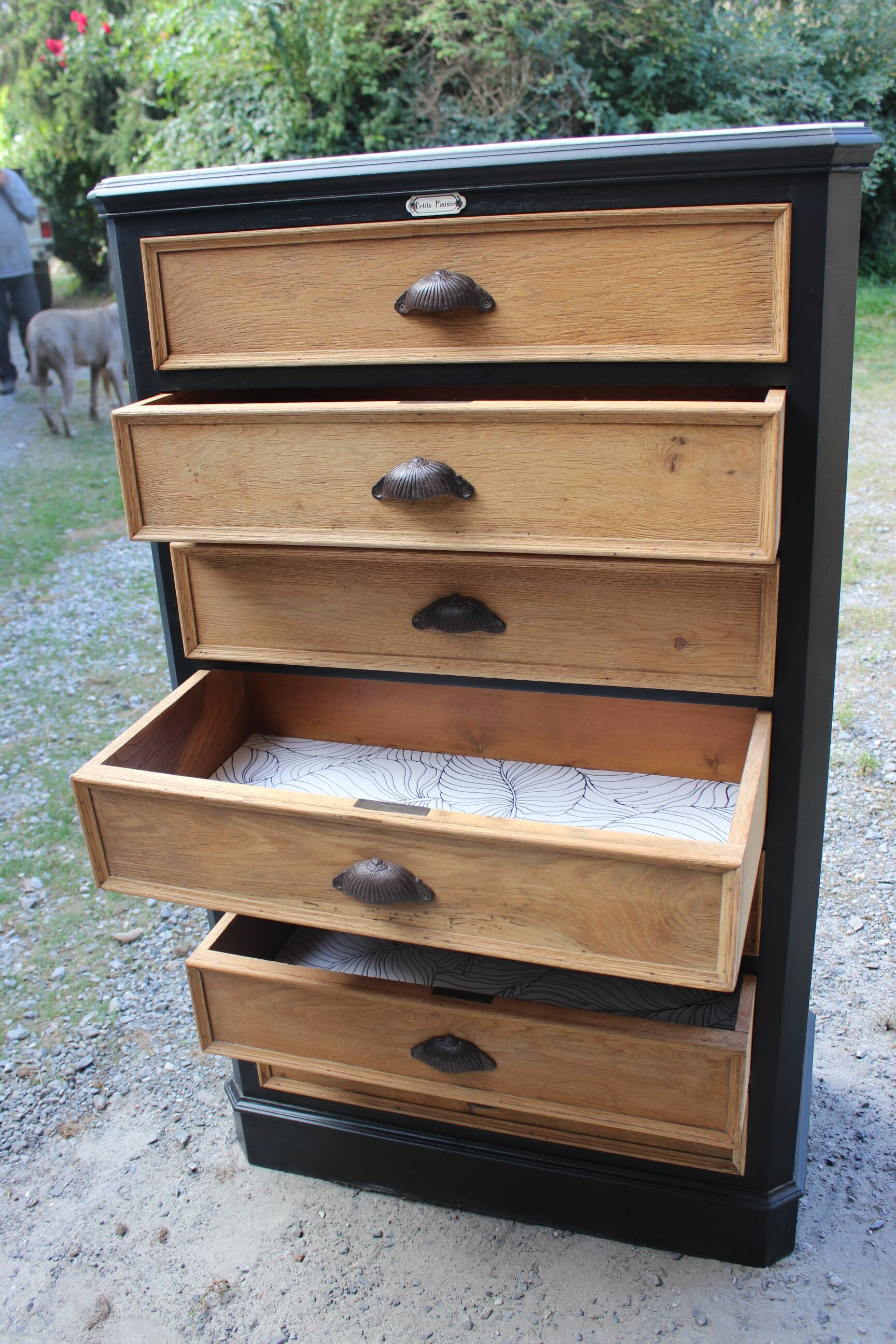 Semainier bois massif style Louis Philippe XIX eme