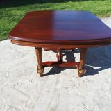 Solid mahogany extendable table